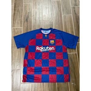 FC Barcelona Home Jersey 2019-20 Rakuten Blue Red Checkered Mens XXL
